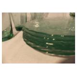 Green Textured Glassware Set with Pitcher, Plates, and Glasses
