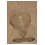 Set of 11 Vintage Frosted Etched Glass Goblets