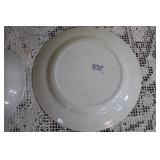 Collection of Blue and White Porcelain Tea Cups and Plates with Platters