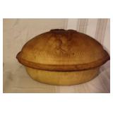 Sassafras Superstone Roaster with Lid, Baking Pan, and 4 Wood Utensils