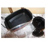 Vintage Kitchen Cookware Collection with Electric Skillet, Crock-Pot, and Bakeware