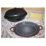 Vintage Kitchen Cookware Collection with Electric Skillet, Crock-Pot, and Bakeware