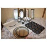 Collection of Vintage Metal Bakeware Tins and Molds