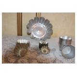 Collection of Vintage Metal Bakeware Tins and Molds