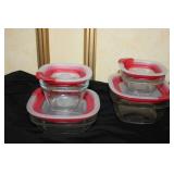 Assorted Food Storage Containers Including Glass and Plastic Sets