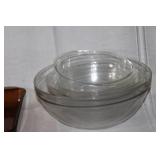 Set of Glass Baking Dishes and Mixing Bowls