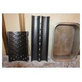 Large Collection of Vintage Metal Baking Pans and Loaf Tins