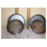 Large Collection of Vintage Metal Baking Pans and Loaf Tins