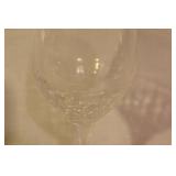 Set of 8 Clear Patterned Wine Glasses