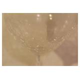 Set of 8 Clear Patterned Wine Glasses