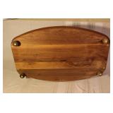 Aluminum Stock Pot with Lid, Wooden Fish Carving Board, and Vintage Rope Trivet Set