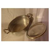 Aluminum Stock Pot with Lid, Wooden Fish Carving Board, and Vintage Rope Trivet Set