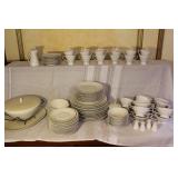 Rosenthal Germany White Porcelain Dinnerware Set, Cups, Plates, Bowls, Creamer & Serving Pieces