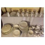 Rosenthal Germany White Porcelain Dinnerware Set, Cups, Plates, Bowls, Creamer & Serving Pieces