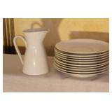 Rosenthal Germany White Porcelain Dinnerware Set, Cups, Plates, Bowls, Creamer & Serving Pieces