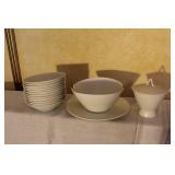 Rosenthal Germany White Porcelain Dinnerware Set, Cups, Plates, Bowls, Creamer & Serving Pieces