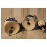 Collection of Decorative Ceramic and Porcelain Kitchenware with Blue Patterns