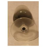 Set of 16 Vintage Smokey Gray Wine Glasses