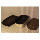 West Bend 4 Qt Slow Cooker with Manual, Graniteware Steamer Pot, and Aluminum Double Boiler Set