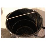 West Bend 4 Qt Slow Cooker with Manual, Graniteware Steamer Pot, and Aluminum Double Boiler Set