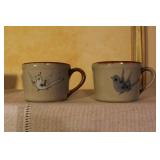 Collection of 13 Handcrafted Pottery Mugs Including Tonala Mexico and Studio Art Pieces