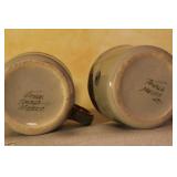 Collection of 13 Handcrafted Pottery Mugs Including Tonala Mexico and Studio Art Pieces