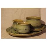 Assorted Ceramic Tableware Including Pitchers, Cups, Plates, Salt and Pepper Shakers