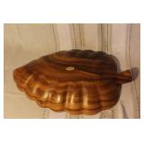 Collection of 7 Vintage Wooden Trays and Handcrafted Ceramic Tile