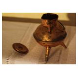 Vintage Copper Tea Set with Kettle, Pots, Tray, and Cups