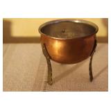 Vintage Copper Tea Set with Kettle, Pots, Tray, and Cups