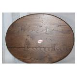 Vintage Wooden Pitcher, Hammered Metal Tray, and Set of Oval Wooden Bread Boards