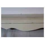 Wooden Wall-Mount Display Shelf with 4 Metal Rails