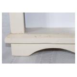 Wooden Wall-Mount Display Shelf with 4 Metal Rails