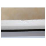 Wooden Wall-Mount Display Shelf with 4 Metal Rails