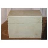 Collection of Vintage Wooden Recipe Boxes with Handwritten Recipe Cards