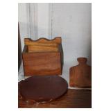 Collection of Vintage Wooden Recipe Boxes with Handwritten Recipe Cards