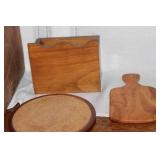 Collection of Vintage Wooden Recipe Boxes with Handwritten Recipe Cards