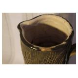 Collection of Artisan Pottery and Wooden Basket Home Decor Items