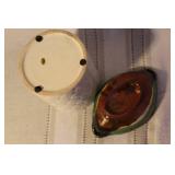 Collection of Artisan Pottery and Wooden Basket Home Decor Items