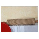 Electric Wok, Warming Plate, and Ribbed Wooden Rolling Pin Set