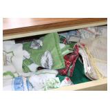 Collection of Assorted Kitchen Towels and Linens