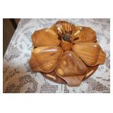 Assorted Vintage Kitchenware Collection with Teak Serving Set, Mason Jars, and Decor