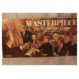 Collection of 7 Vintage Board Games including Password, Masterpiece, Scrabble, and Exit-it