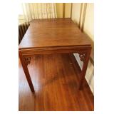 Antique Wood Dining Table with Carved Detail