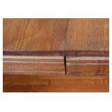 Antique Wood Dining Table with Carved Detail