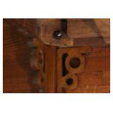 Antique Wood Dining Table with Carved Detail