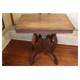 Antique Victorian Carved Wood Parlor Table