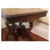 Antique Victorian Carved Wood Parlor Table