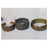 Collection of 6 Vintage and Ethnic Style Bracelets Mixed Materials