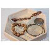 Collection of 6 Vintage and Ethnic Style Bracelets Mixed Materials